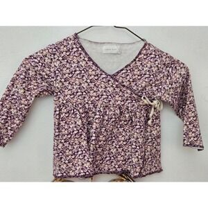 Jamie Kay Floral Long Sleeve Wrap Top‎ Kids Organic Cotton